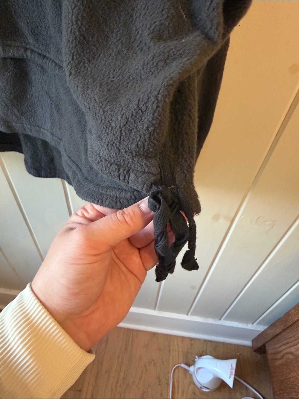 Free People Charcoal Gray Oversized Sweatshirt, Side Ties, Oversized, Size XL - Picture 2 of 8